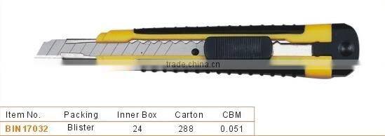 Knife cutter with plastic handle