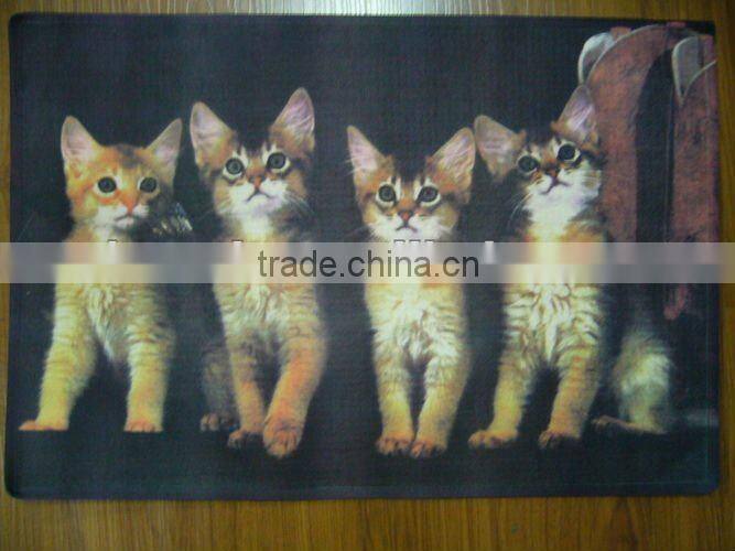 realistic colorful animal design printed door mat