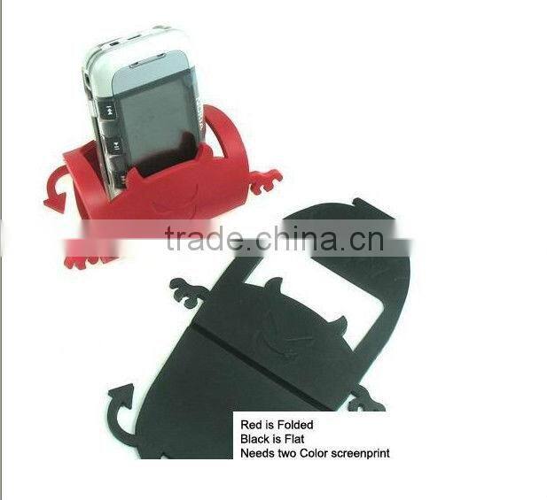 special design cartoon foldable rubber mobile holder