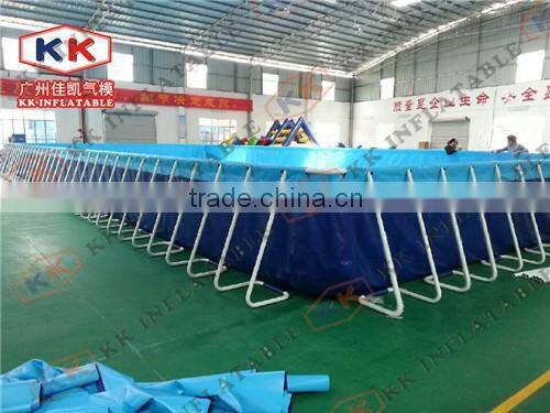commercial metal rectangular frame pvc swimming pool