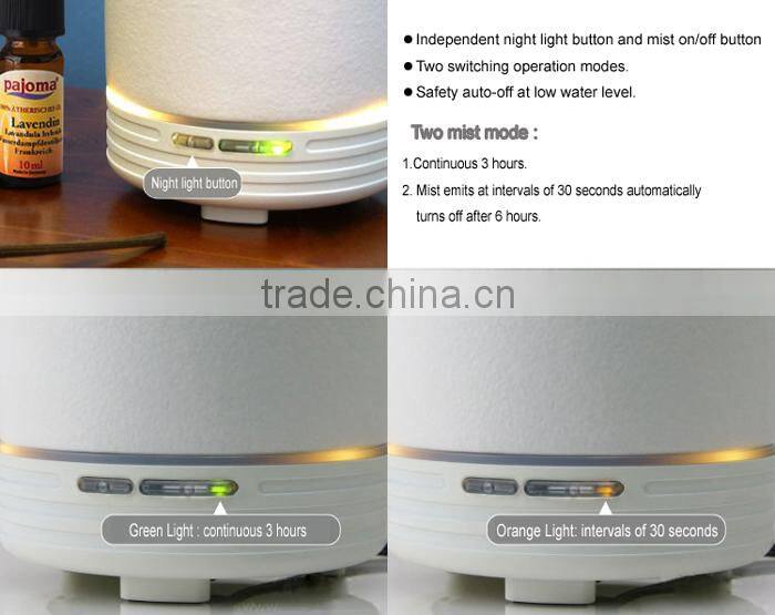 Top quality ultrasonic ceramic air freshener, electric aromatherapy diffuser