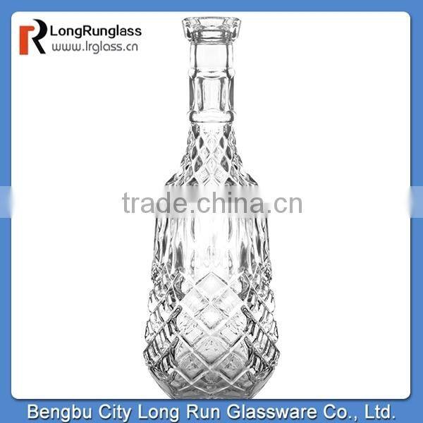 wholesale beautiful glass whisky decanter with stopper