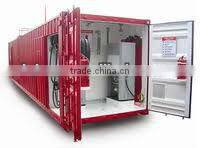 Containerized mobile filling station both for gasoline and diesel skid mounted mobile petrol station