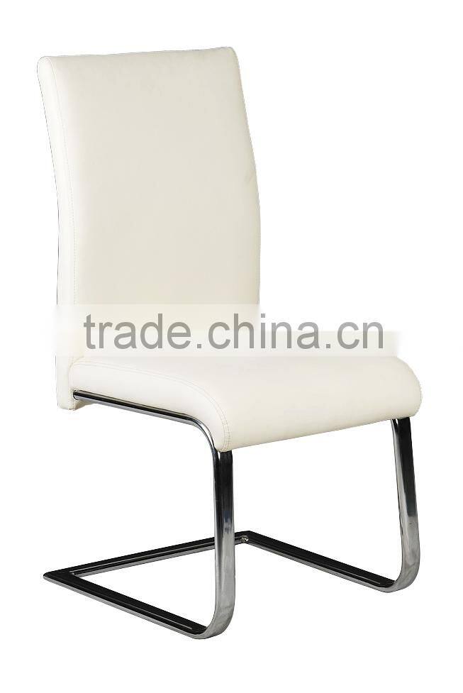 HC-D013 white leather z shape dining chair