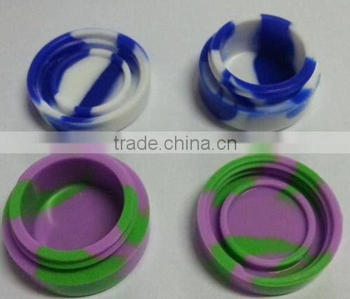 Nonstick Silicone Oil Wax Concentrate Container Jar Vial Screw Top Round Storage Box