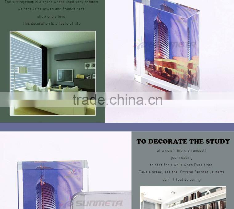 3D Blank Sublimation Crystal Trapeziform Shape Personalized Photo Crystal