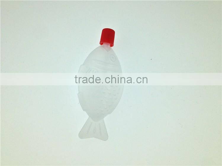 Empty PE bottles of sushi soya sauce in restaurant