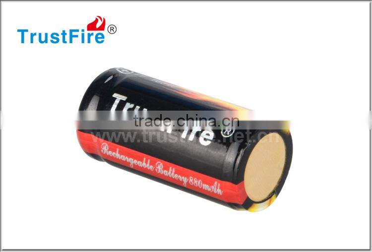 Trustfire portable 3.7V 880mAh 16340 protected lithium rechargeable battery car battery