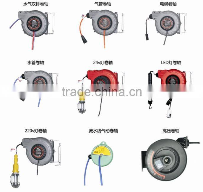 High pressure retractable hose reels