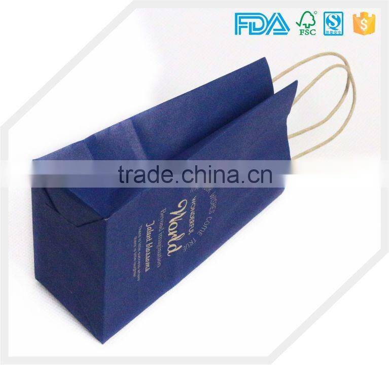 factory price flat bottom decorative christmas gift paper bag