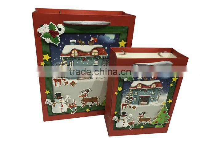 China Gift Paper Bag Manufactures Christmas Paper Package Bag