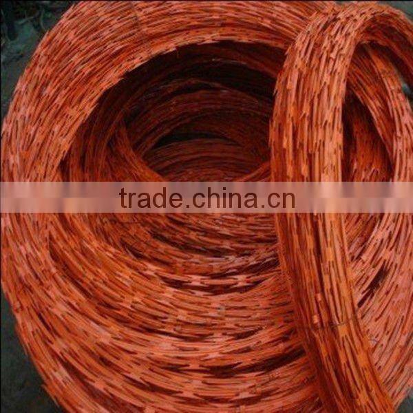 Barbed Wire and Razor Barbed Wire mesh used in metal fence