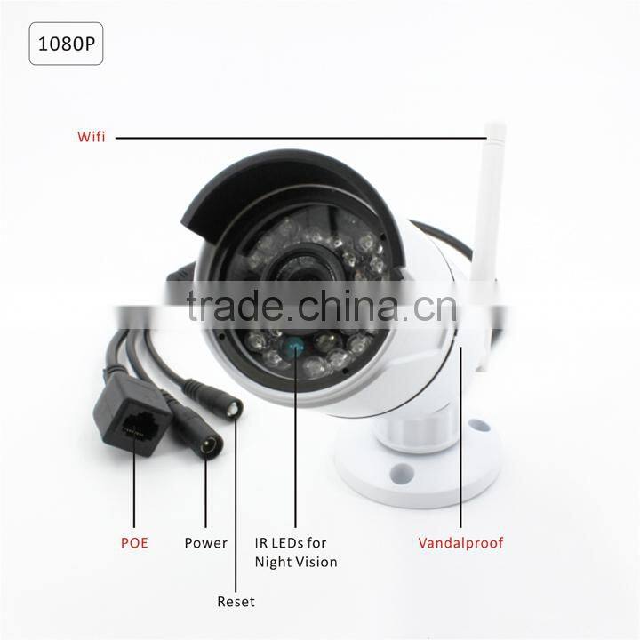 4CH 2MP outdoor Wifi IP Camera POE Wifi Network NVR Kit