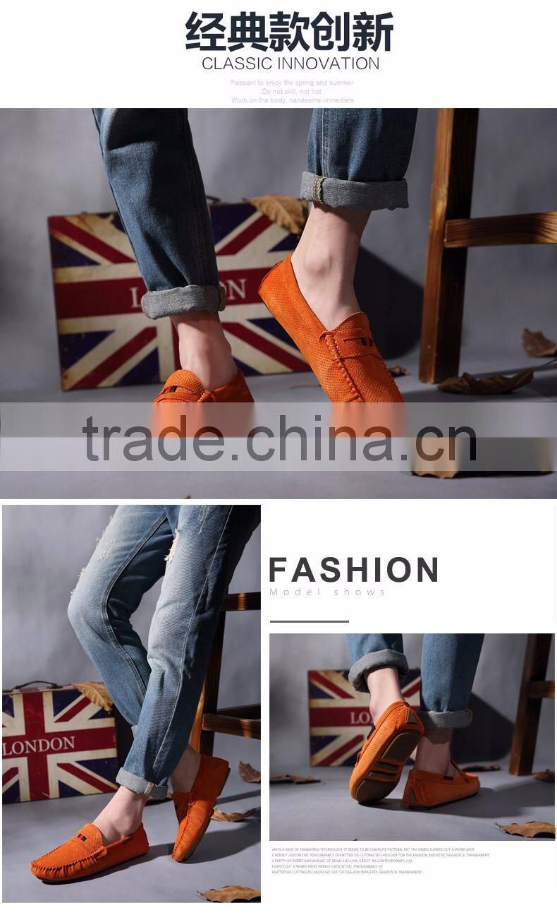 Selling popular high quality suede men 's leisure shoes is comfortable driving shoes