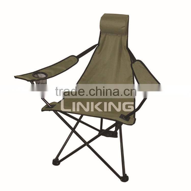 army green master reclining chair with cup holder