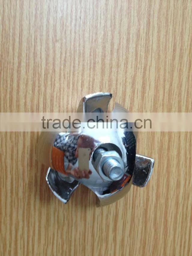 Foshan Factory 25mm Diameter Round Tube Chrome Finish Three-way Ball Clamp
