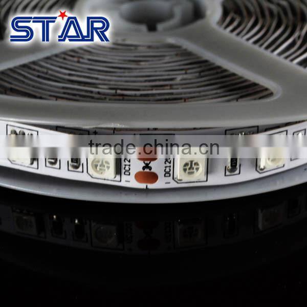 Pure white 5050SMD non-waterproof IP20 60led/m flexible strip with DC12V and yellow FPC for decoration