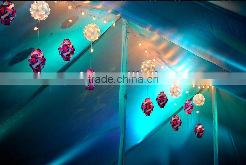 IQ Ceiling Lamp Shade-Modern Pendant Jigsaw Lighting Size M-Flatpack 25 cm Diameters After Assemble