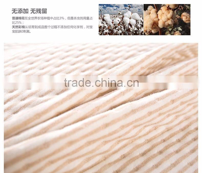 2016 new design air layer embroidery colored cotton knitted baby blanket
