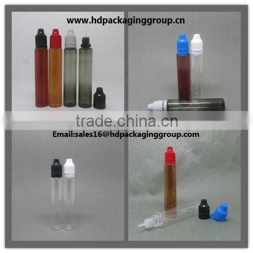 tamper proof sealing type 30ml PET material unicorn bottle with child proof cap from bottle manufacturere