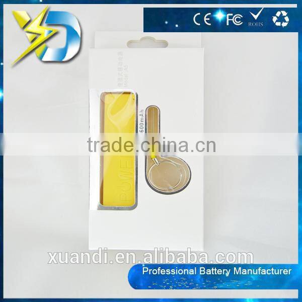 Easy carry 2600mah Rechargeable Portable Power Bank with Usb cable perfume power