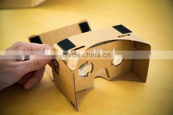 2015 the lastest 3d 3 side legs VR google cardboard 25mm acrylic biconvex lens with 45mm focal length