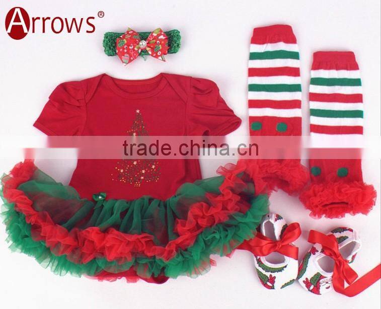 Western Girls Outfits 2016 New Years Children Clothing Set Kids Christmas Clothes for Cute Baby Girl