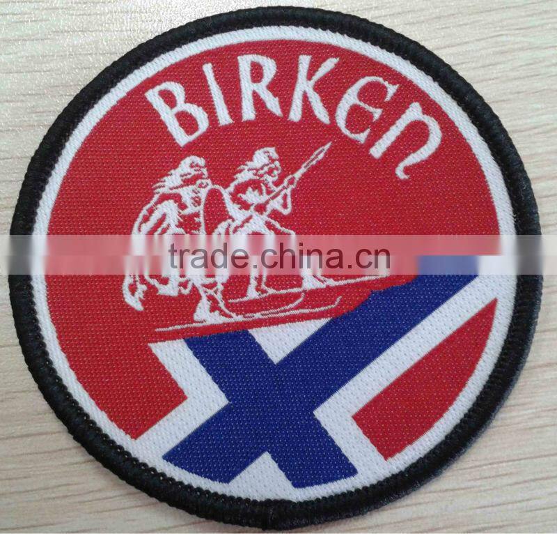iron-on military woven embroidery patch