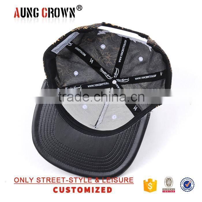 newest embroidery 5 panel snapback cap