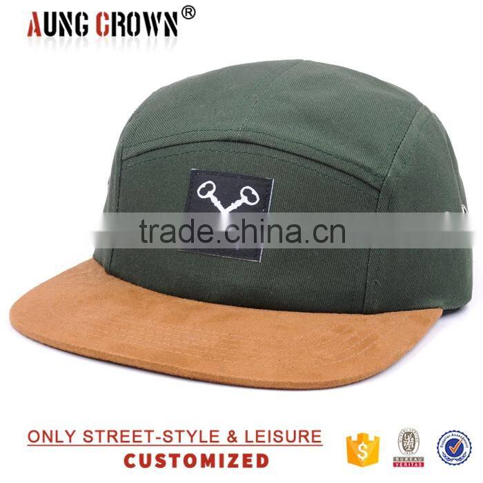 flat brim design your own 5 panel hat cap