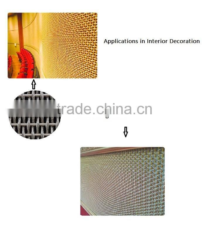 metal mesh fabric for building facade architectural project