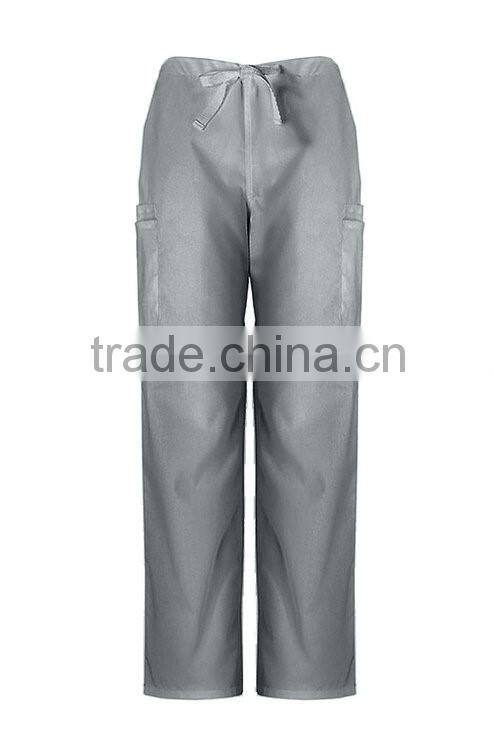 OEM Womens light grey V neck Workwear Scrub Set Medical Dentist Uniform