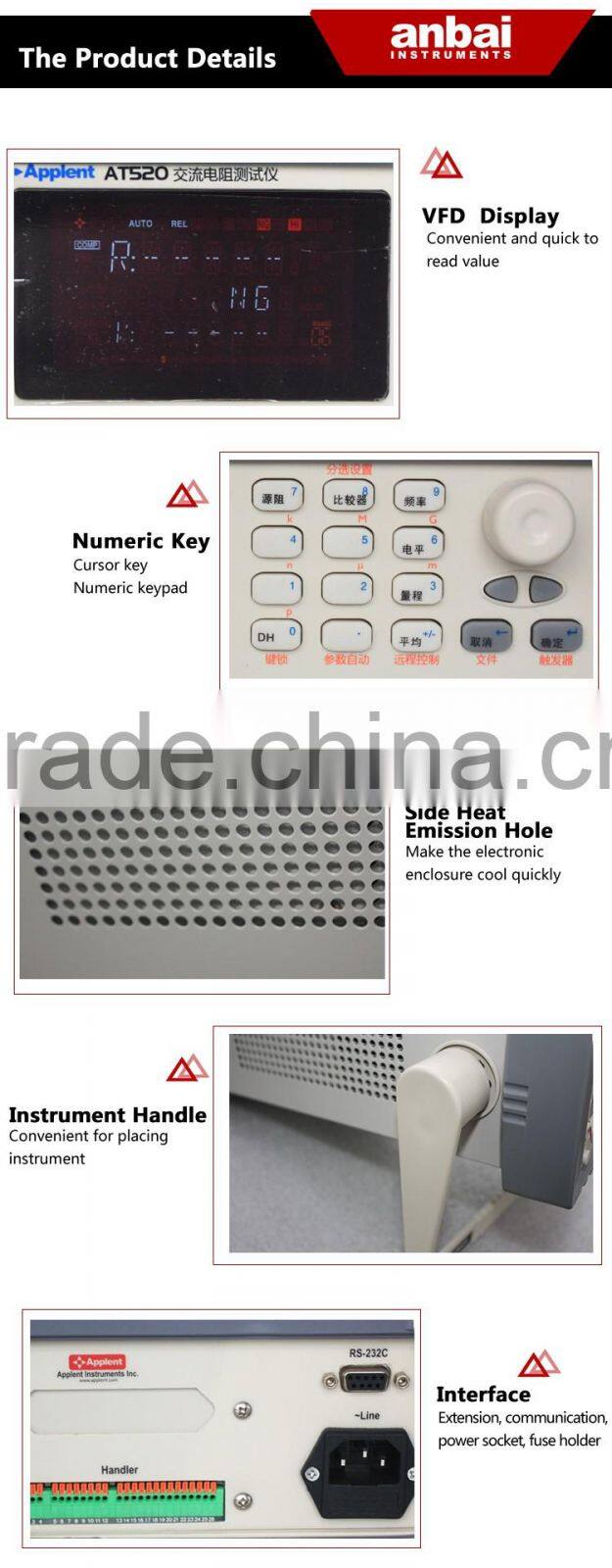 AT520L Battery Tester for Lithium Battery AC Resistance Tester