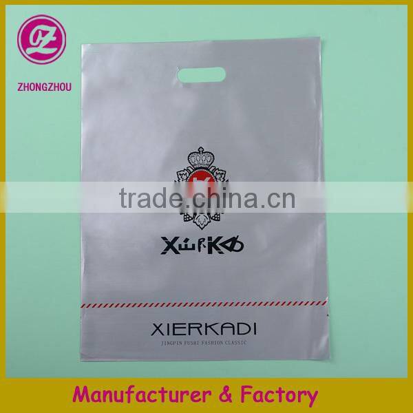 Fashion fancy die cut cute plastic bags for girls shopping made in guangzhou