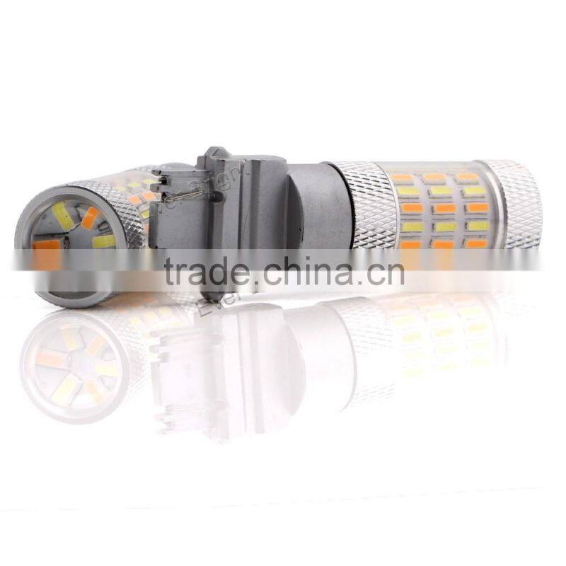 3157 auto led light white& amber 4014 60SMD the third brake light led car turning