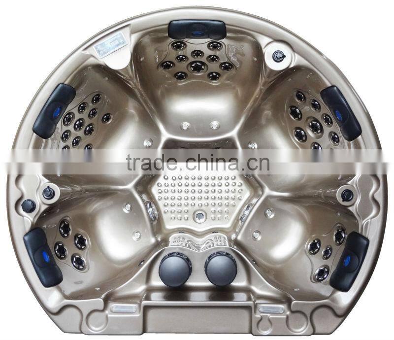 5 People Wholesale Promotonal Free Enjoy Outdoor Semi-circle Spa With LED Lights