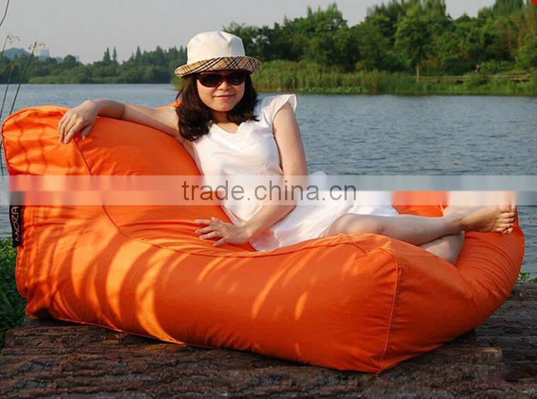 Two seats in the swimming pool float line bean bag lounger pool float bed