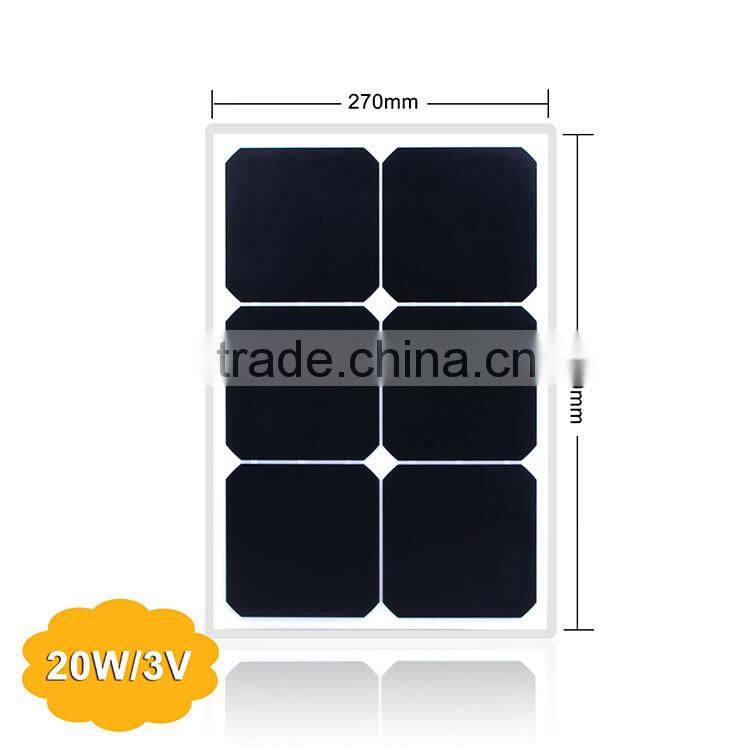 20W/3V Sunpower PET Solar Panel Manufacturers In China Solar Panel For Charging Cell Phone
