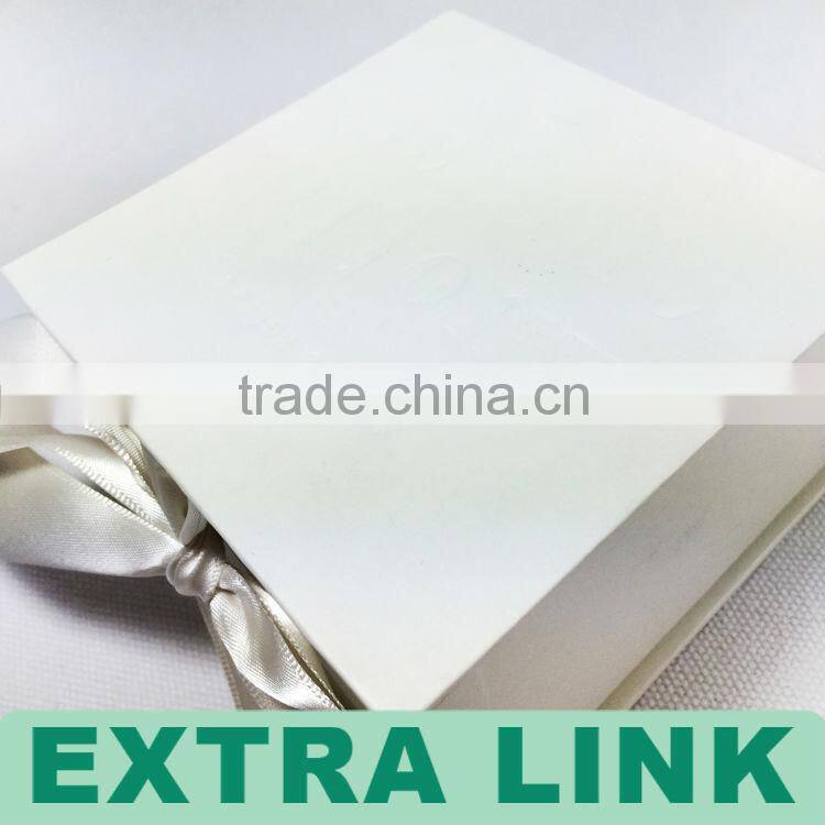 high quality fresh color series big custom service ribbon closure jewelry package box