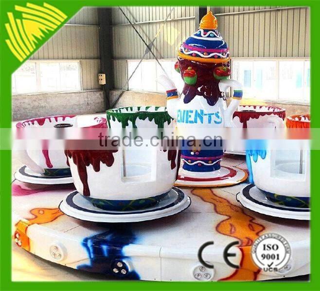 Amusement Rides Trailer Mounted Coffee Cup Ride, Portable Coffee Cup Rides With Trailer