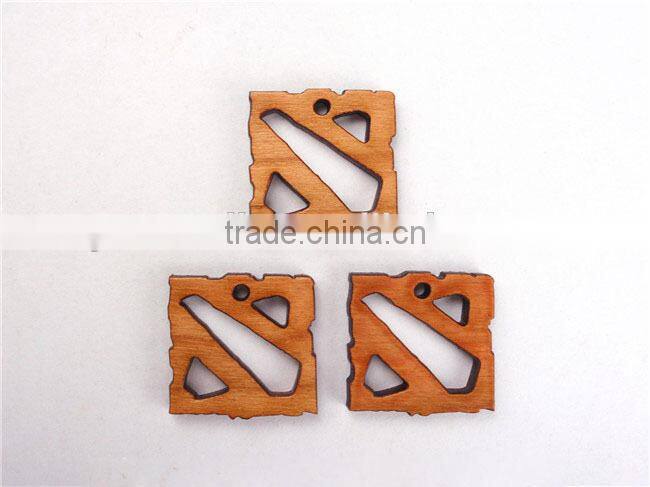 Newest dota 2 keychain custom wood keychain dota key rings wood keychain