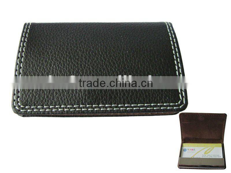 PU leather stainless business card holder id card holder money card holer
