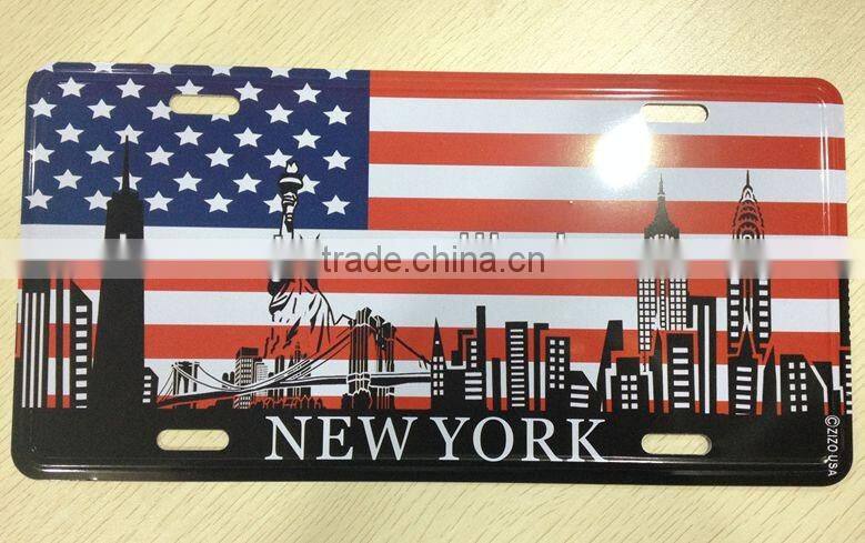 small souvenir aluminum plate, customized metal plate, embossed metal sign