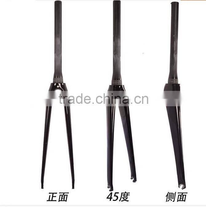 Full Carbon Fiber 700C Tapered Road Fork UD weave Steer tube 1-1/2"