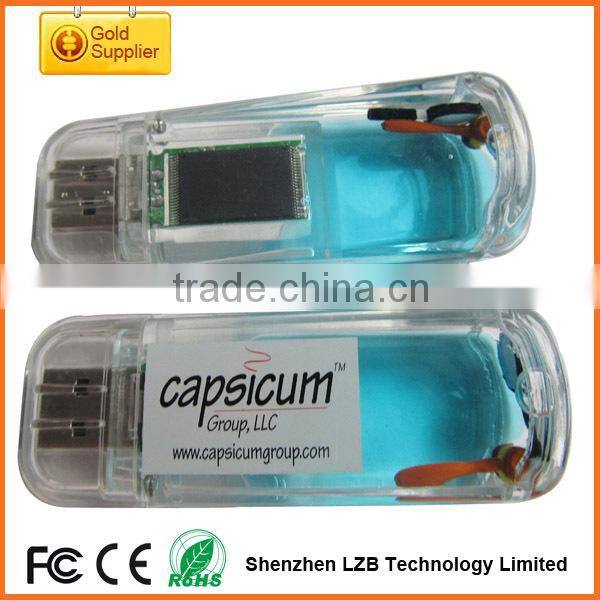 OEM custom made promotional gift Liquid USB Flash drive,Liquid USB Memory Disk 4GB,Aqua USB Flash drive