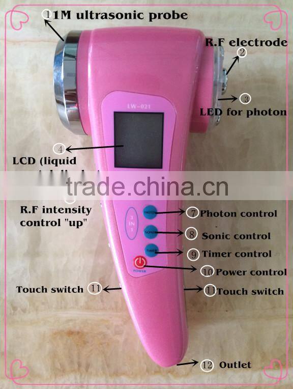 Rechargeable Battery Home Use 3-in-1 Photon IPL Galvanic Beauty Equipment
