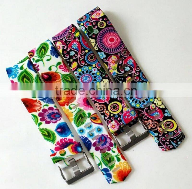 New Fashion Printed Silicone Band Strap For Fitbit Charge 2 Smart Bracelet Strap For Charge2 bands No Tracker