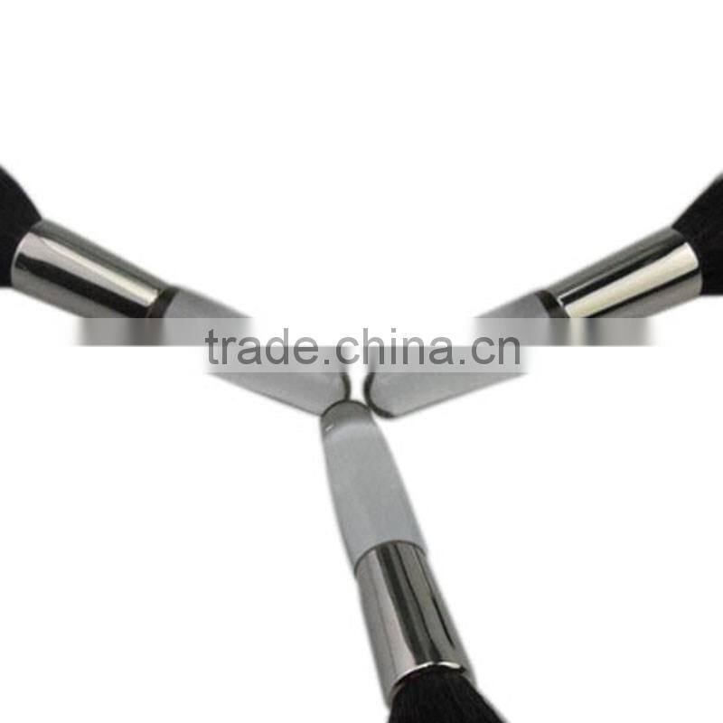 Top quality single plastic clear handle foundation makeup powder brush for sale