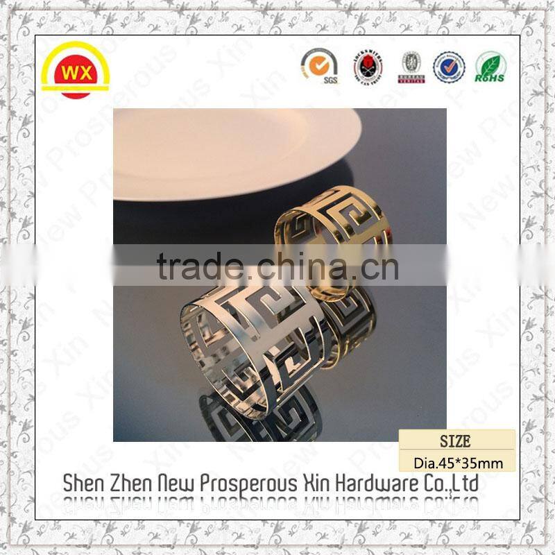 Wholesale top grade metal napkin rings for hotel