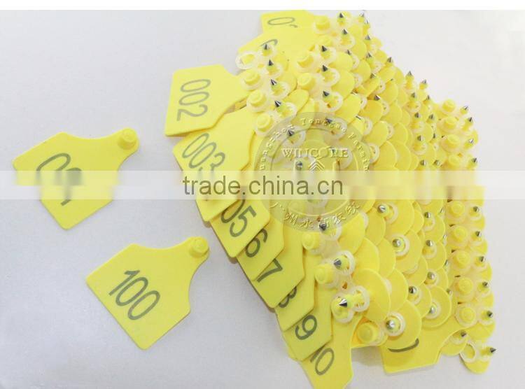 Livestock cow ear tag with laser printing number cow ID tag animal ear tag